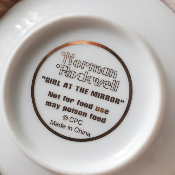 VTG Normal Rockwell Girl At the Mirror Mini Plate - Picture 5 of 8